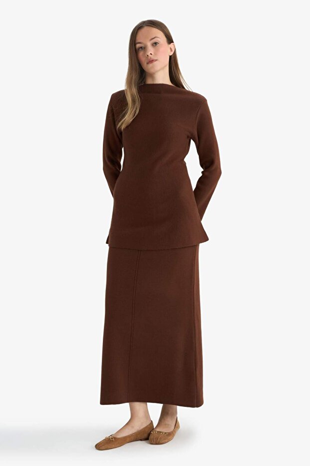 Kalem Maxi Knitwear Skirt F9931Ax25Au