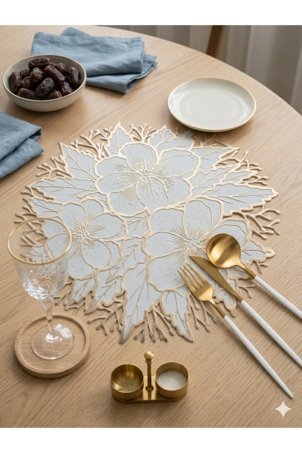 Decorative Stain Resistant 6-Piece Supla Placemat Presentation Set 38cm