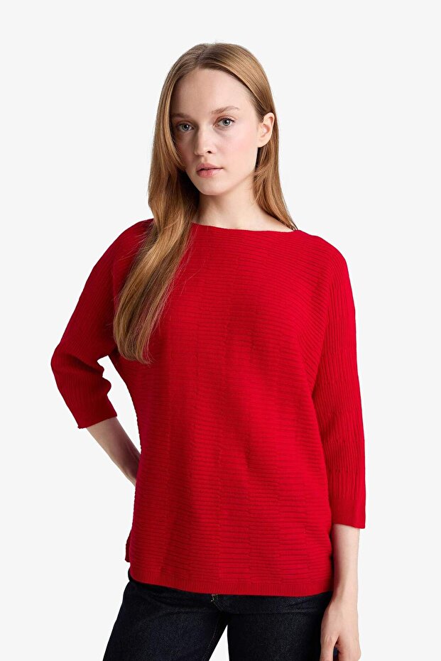 Strickpullover mit U-Boot-Ausschnitt D7670AX25WN - 3