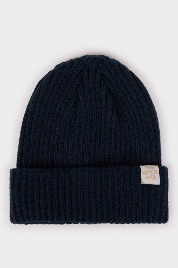Woven Label Knitwear Beanie for Baby Boy Y6262A225Wn