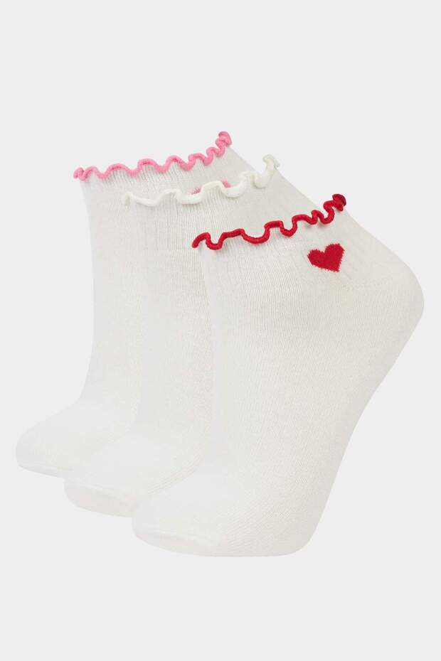 Women's 3-Pack Cotton Booties Socks F5619Axns