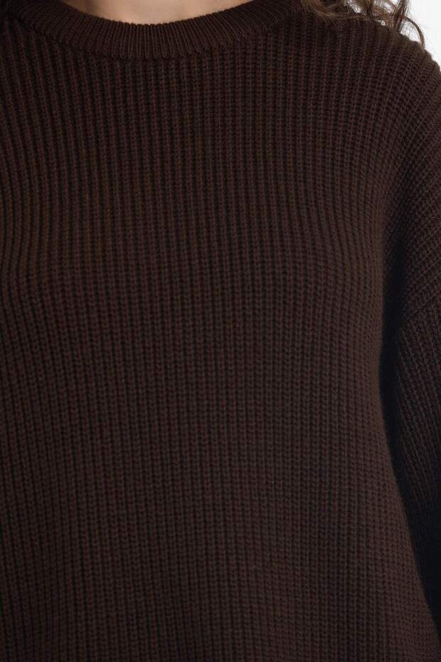 Selanik Stoff-Basic-Strickpullover H6905AZ25WN - 5
