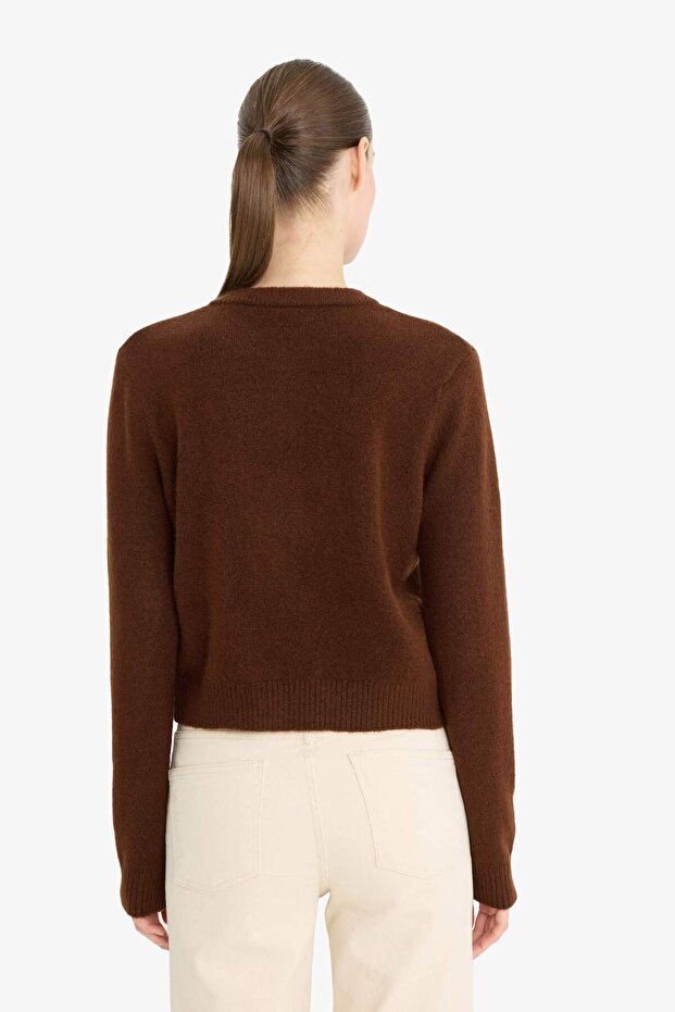 Basic Buttoned Soft Touch Strickjacke aus weichem Strick E3654AX25WN - 6