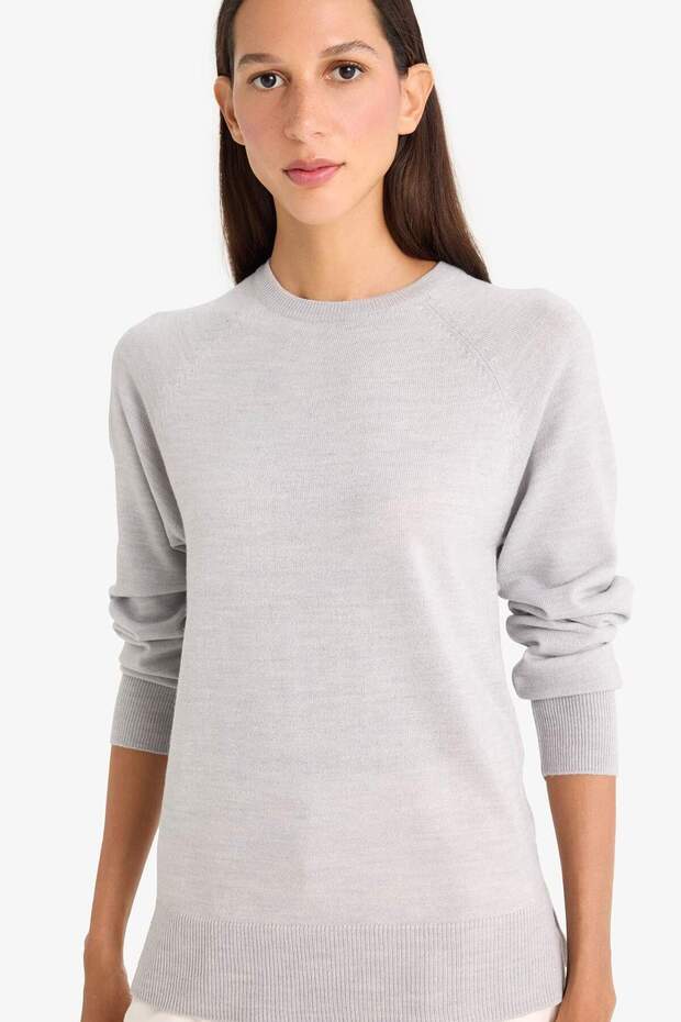 Relax Fit Basic Strickpullover I6913AZ25WN - 3