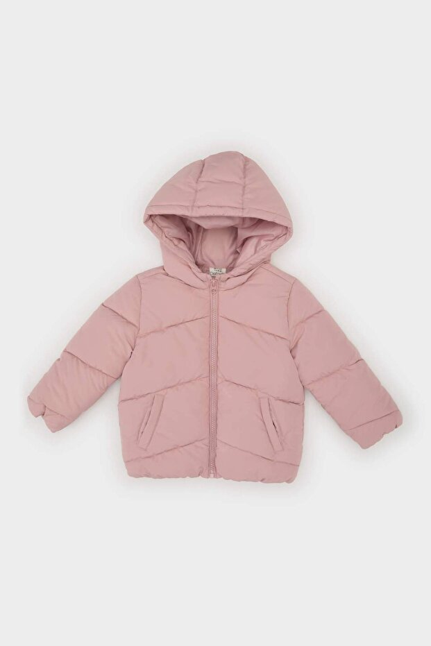 Warm Windproof Waterproof Hooded Zippered Puffer Coat Baby Girl E7360A525Au