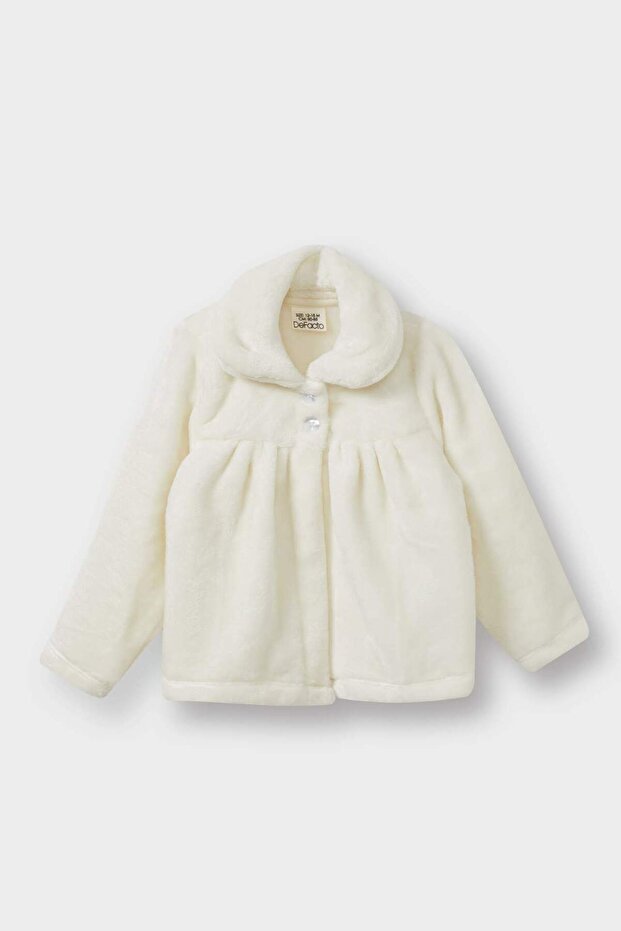 Baby Collar Buttoned Plush Cardigan Baby Girl E8772A525Au