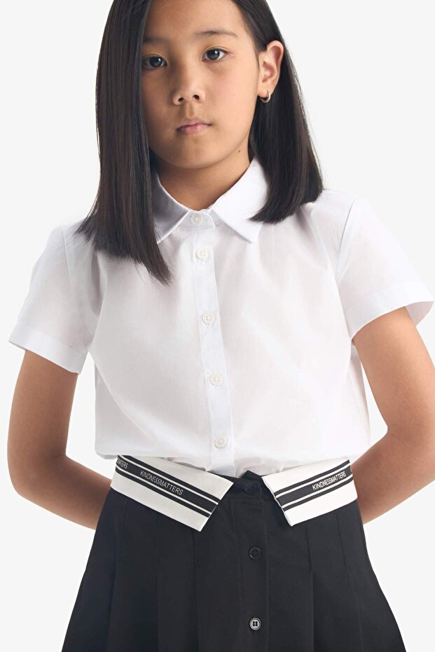School School Poplin Short Sleeve School Shirt Girl Child D6539A825Au
