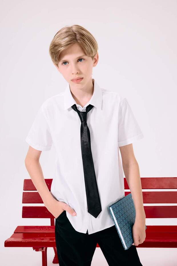 Okul 100% Cotton Poplin Short Sleeve Shirt Boys A4280A825Au