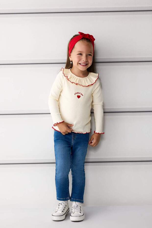 Elastic Waist Jean Trousers for Baby Girl E9557A525Au