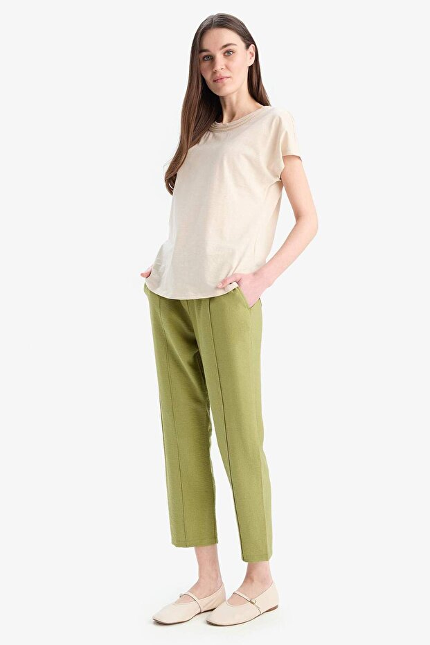 Elastische Taille mit Schnürung, Basic-Jogginghose D2573AX25SP - 3