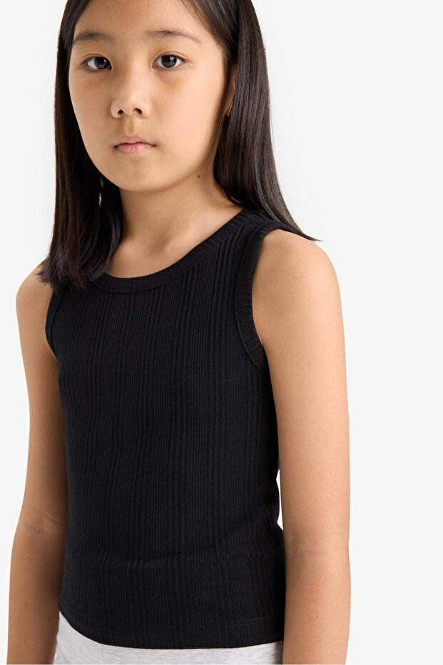 قميص بدون أكمام بياقة دائرية للبنات Z7815A625HS - 6