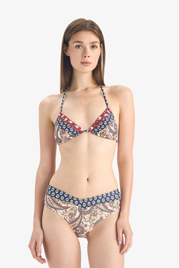 Regular Fit Desenli Bikini Üstü E4892AX25SM - 2