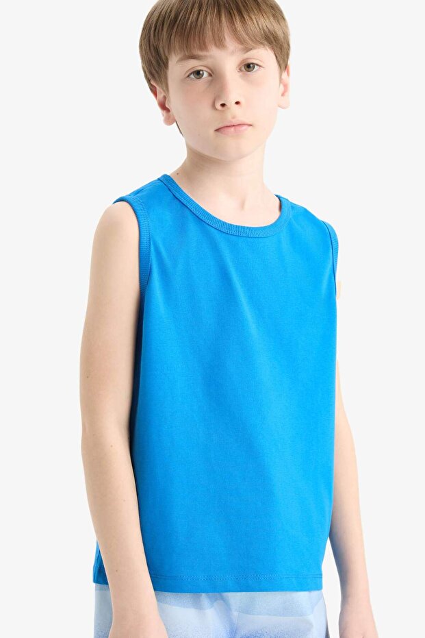 100% Cotton Crew Neck Undershirt for Boys F0693A825Hs