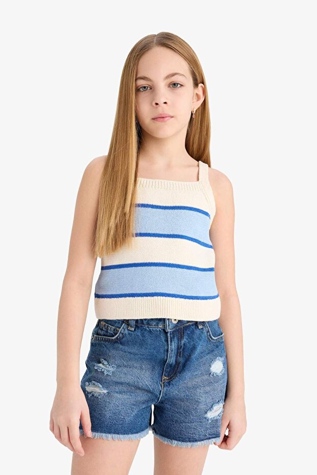 Prugasto Pletena potkošulja za devojčice E6500A825SM - 3