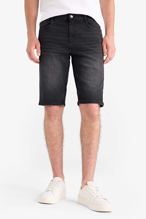Regular Fit Jean Bermuda Şort E5979AX25SM - 3