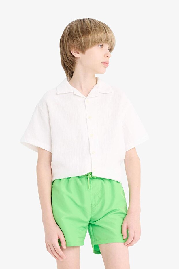 Basic Düz Deniz Şortu Erkek Çocuk B7737A825HS - 6