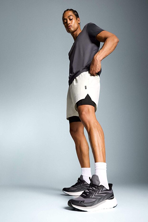 Slim Fit Tight-Fitting Sportsman's Tights Shorts E2759Ax25Sm