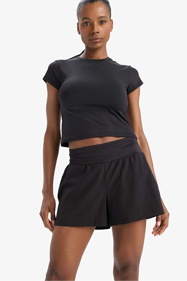 Beli Lastikli Dokuma Şort E0066AX25SP - 3