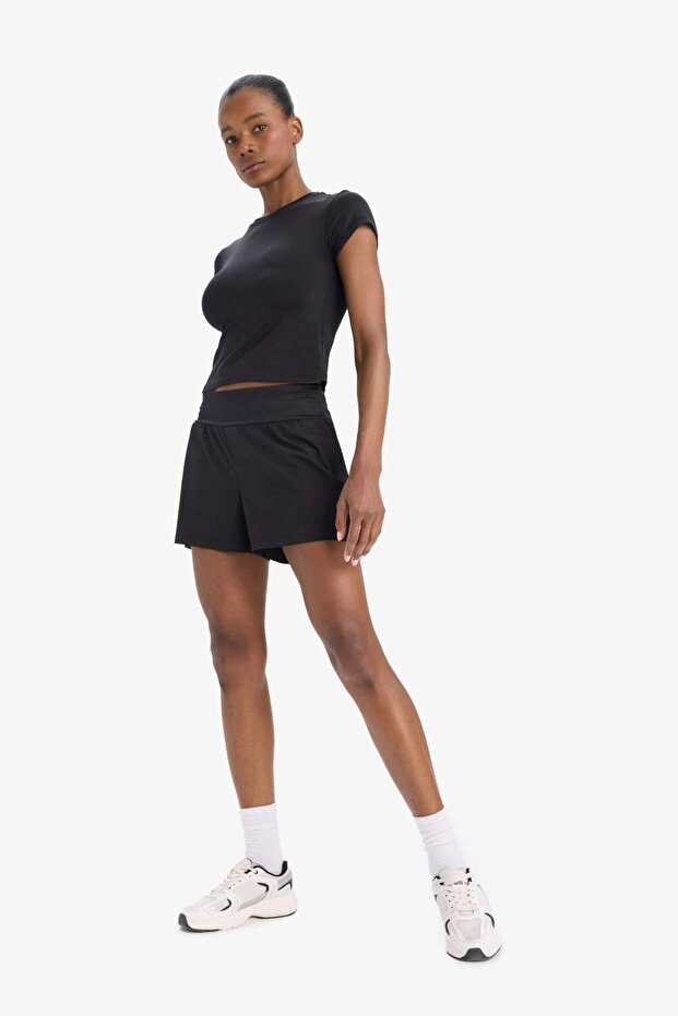 Beli Lastikli Dokuma Şort E0066AX25SP - 1