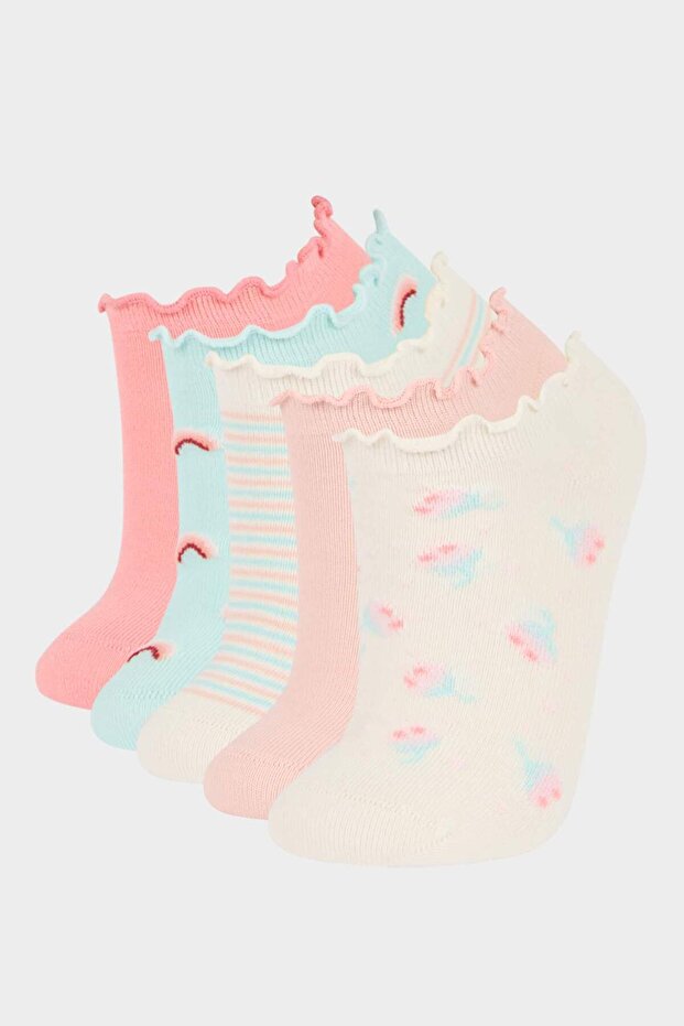 5-Pack Cotton Booties Socks for Girls F3086A8Ns