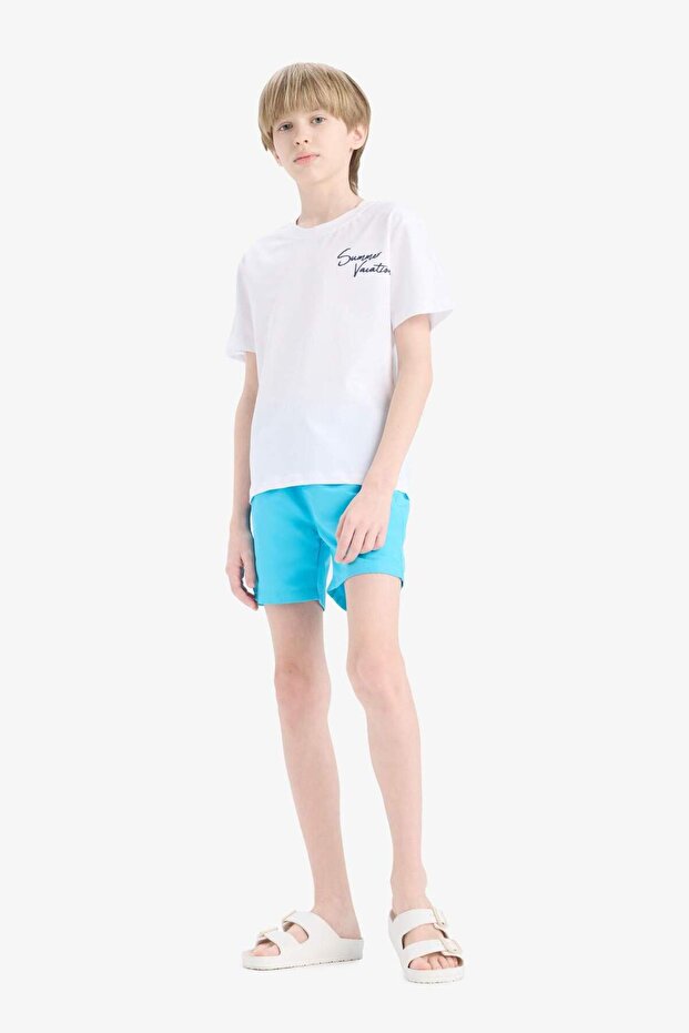 Basic Plain Swim Shorts for Boys B7494A825Hs - 2