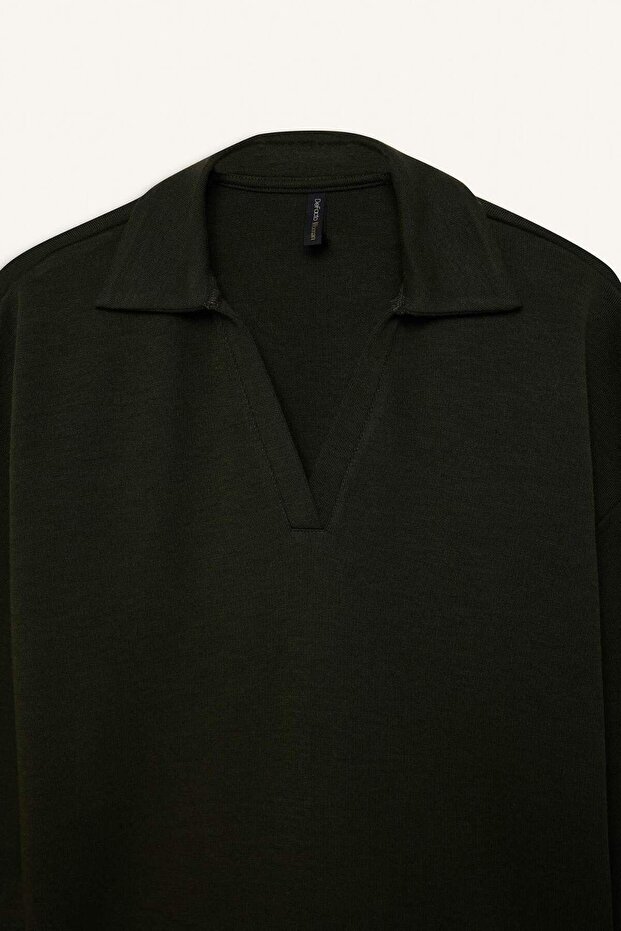 Relax Fit Polo Yaka Basıc Tişört E8681AX25SP - 8