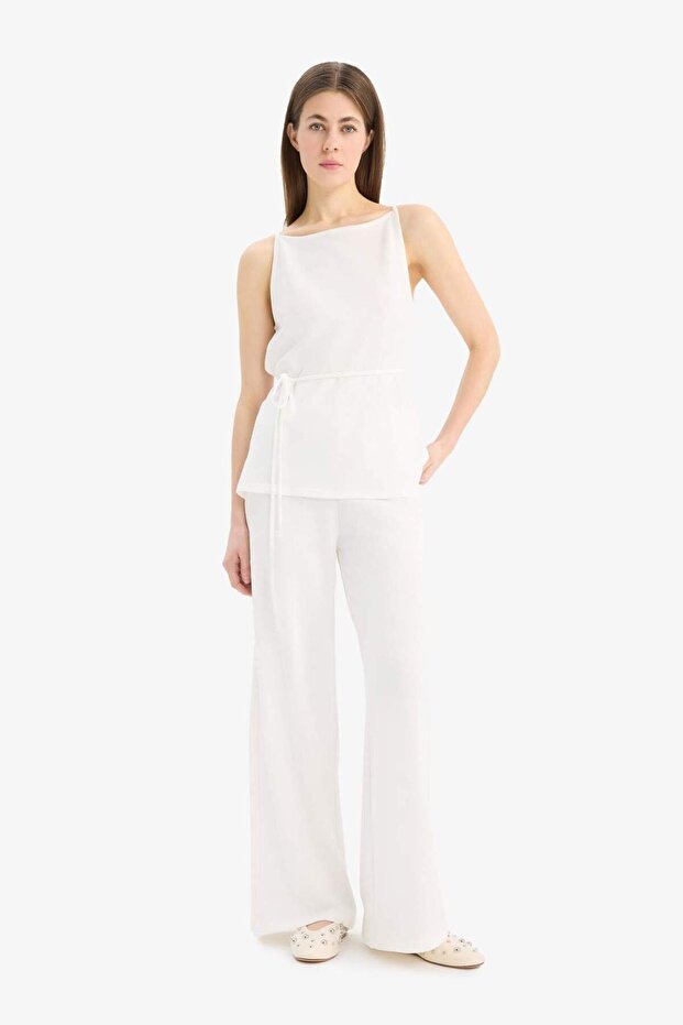 Wide Leg Basıc Pike Pantolon E5784AX25SP - 3