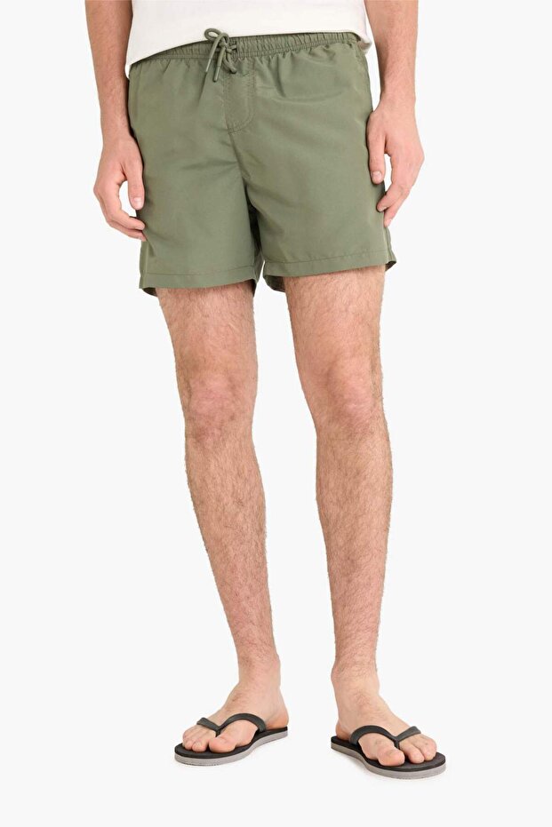 Regular Fit File Astarlı Diz Üstü Deniz Şortu E4736AX25HS - 5