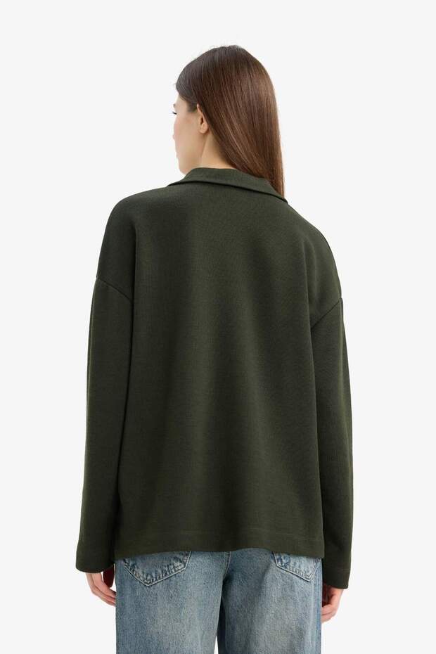 Relax Fit Polo Yaka Basıc Tişört E8681AX25SP - 6