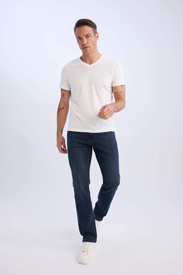 %100 Pamuk Esnek Kumaş Basic Tişört D7938AX25SP - 2