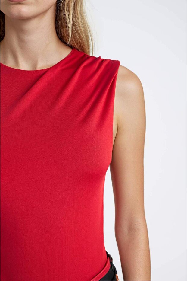 Slım Fıt Basıc Kırmızı Atlet E9046AX25SP - 7