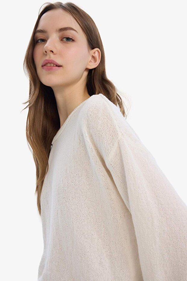 Regular Fit Boat Neck Basic Plain Knitwear Sweater E4679Ax25Sp - 6