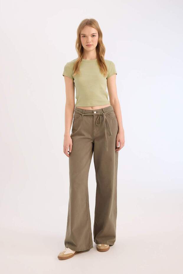 Fıtted Fitilli Kaşkorse Basıc Tişört E0287AX25SM - 2