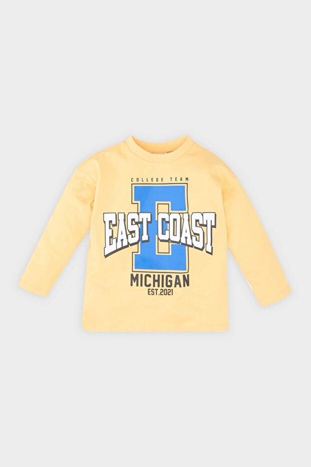 Crew Neck Printed Long Sleeve T-Shirt Baby Boy E3655A525Sp