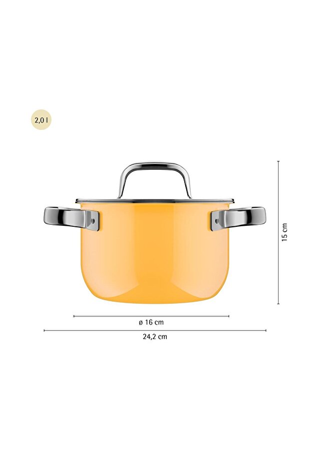 Fusiontec Tencere Seti Mango Sarı 4 Parça - 3