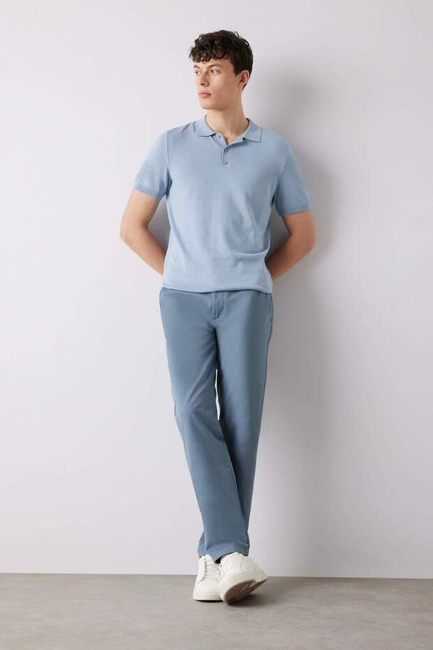 Straight Leg Chino Canvas Trousers D7349Ax25Sp