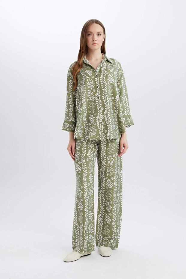Comfortable Palazzo Pants Wide Leg Wide Wide-Leg Patterned High Waist C4042Ax25Sp