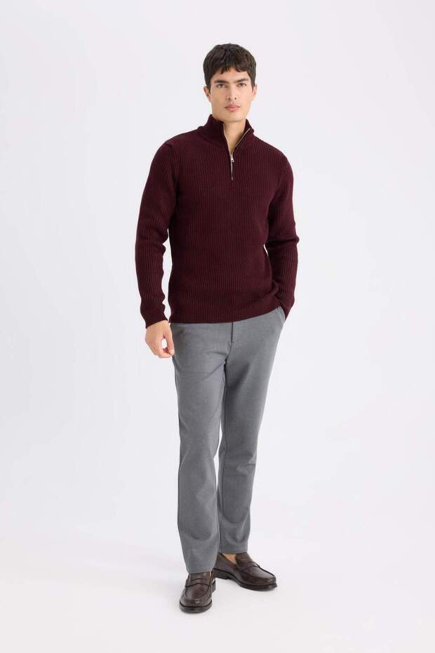 Maßgeschneiderte Hose mit normaler Passform, Basic, gerade Tasche, D9084AX24WN - 5