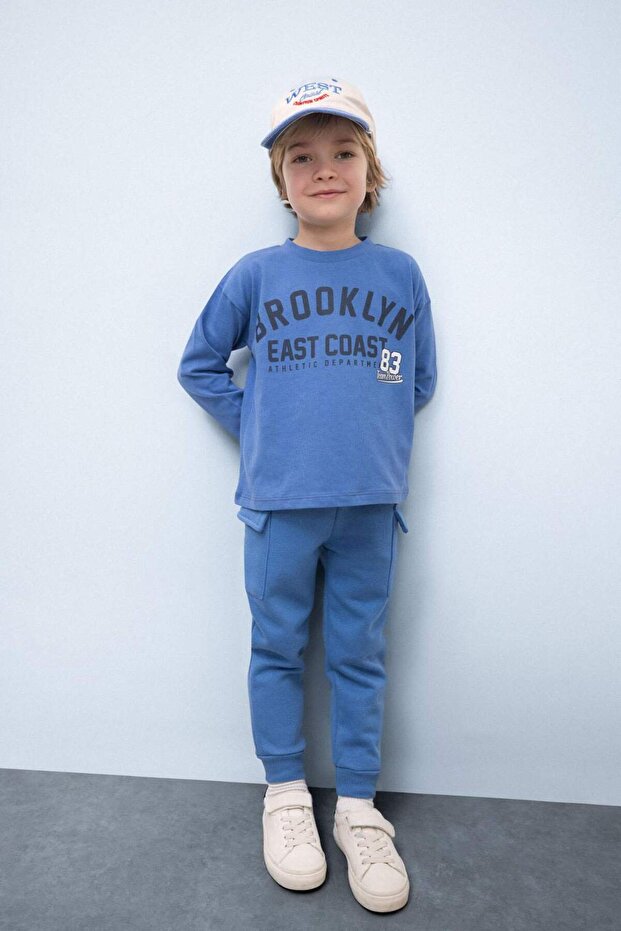 Elastic Waist Pocketed Sweatpants for Baby Boy D7766A525Sp