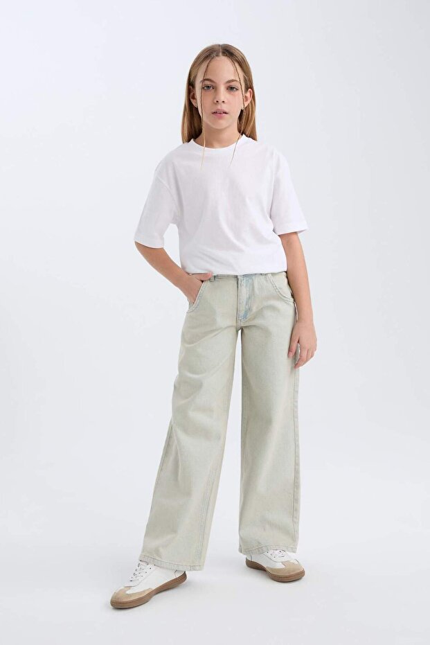 Girls Wide Leg Wide Leg Jean Pants D9128A825Sp