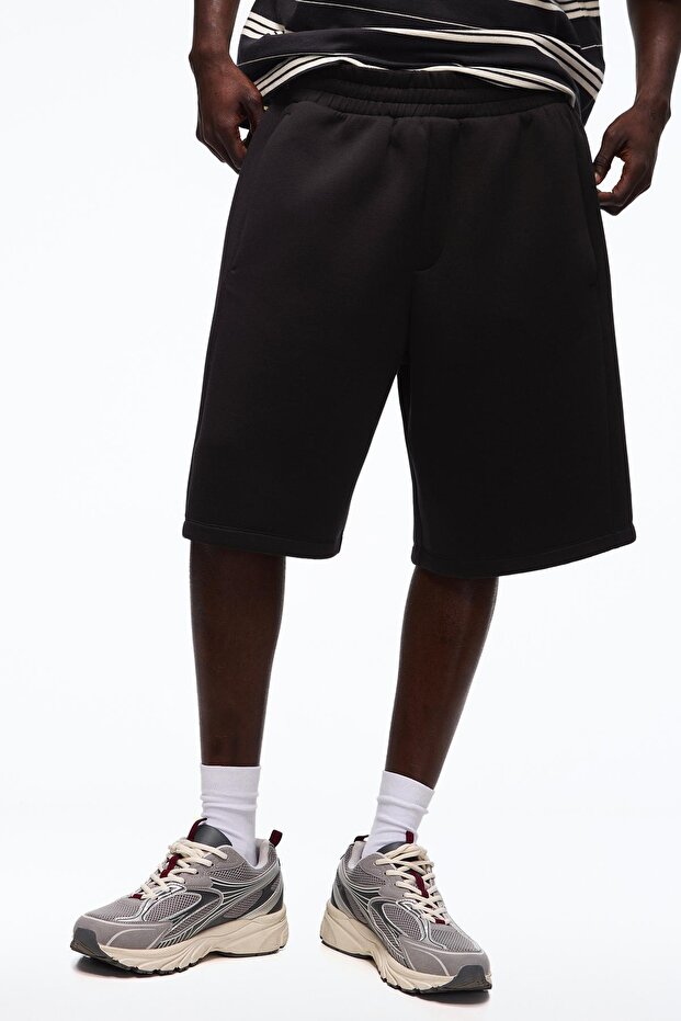 Oversize sentetik kauçuk bermuda - 2