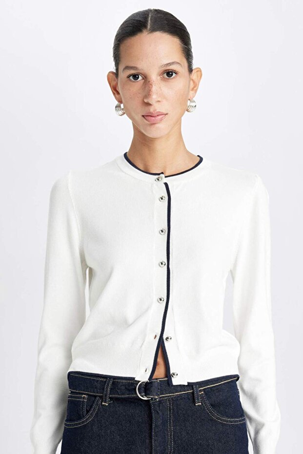 Basıc Düğmeli Triko Hırka A4731AX24WN - 1