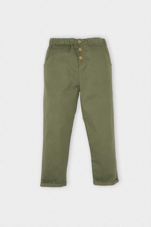 Elastic Waist Folded Leg Gabardine Pants Baby Boy D5246A524Wn