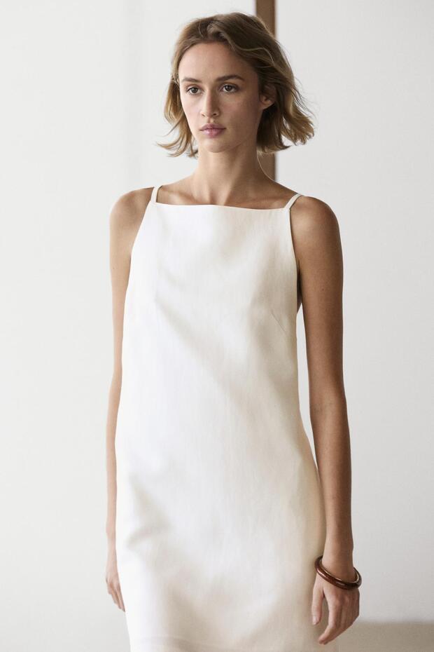 Dökümlü mini elbise - 2