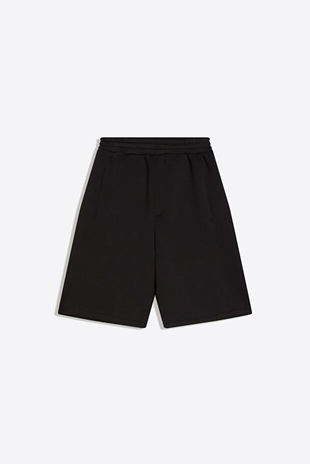 Oversize sentetik kauçuk bermuda - 5