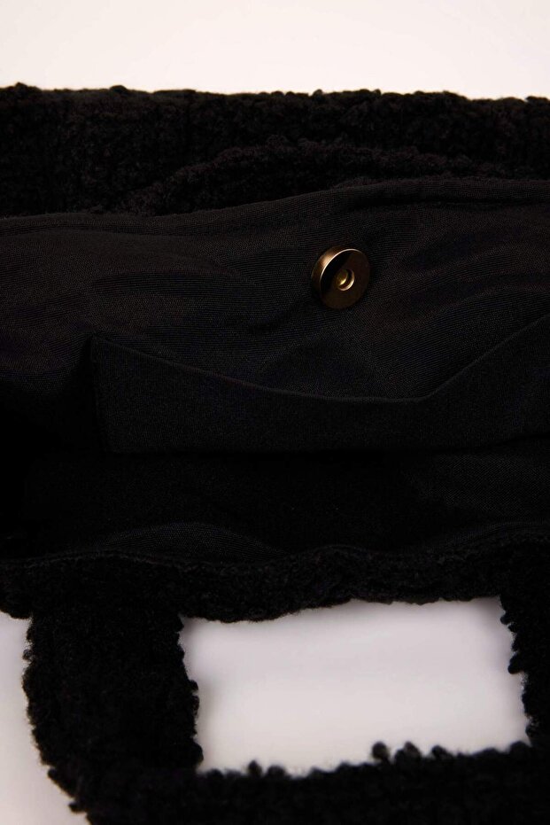 Kadın Basıc Düz Pelüş Çapraz Çanta Y8623AZNS - 4