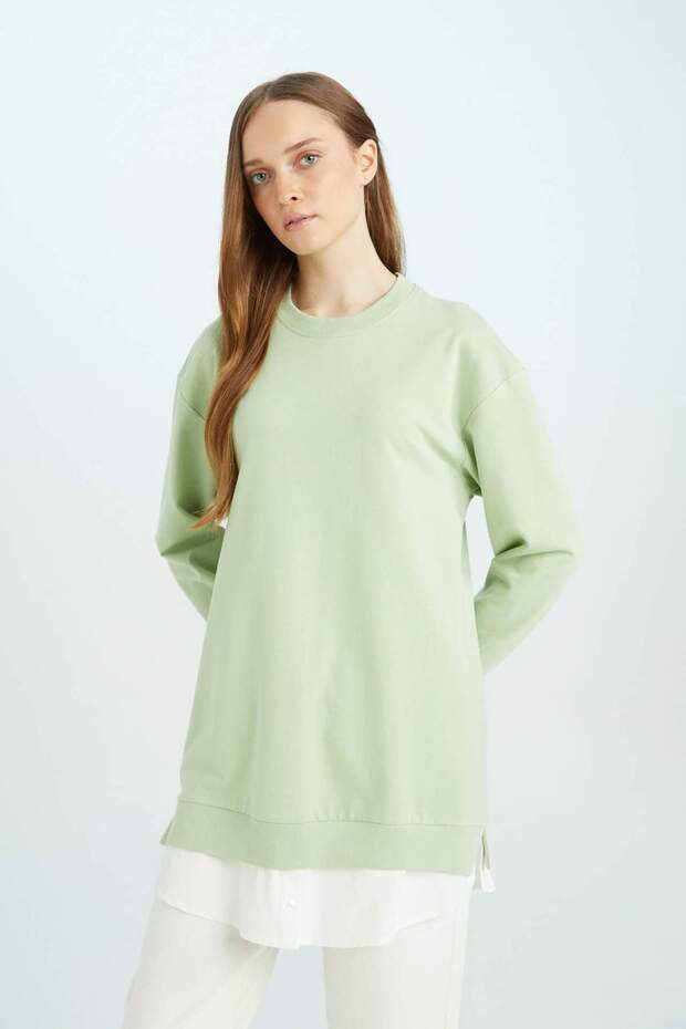 سترة من النوع الثقيل ذات قصة عادية ورقبة دائرية 3168400 - 4