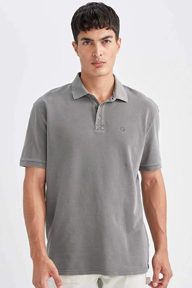 100% Cotton New Regular Fit Short Sleeve Pique Polo T-Shirt D5992Ax24Sm