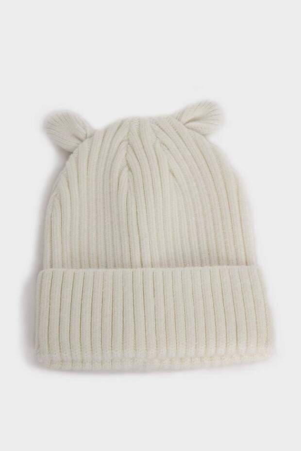 Baby Girl Eared Knitted Beanie C8165A524Wn