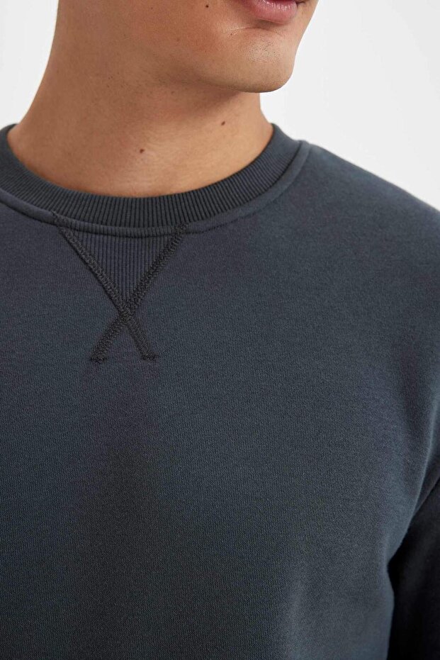 Antrasit Erkek Sweatshirt - 5